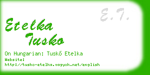 etelka tusko business card